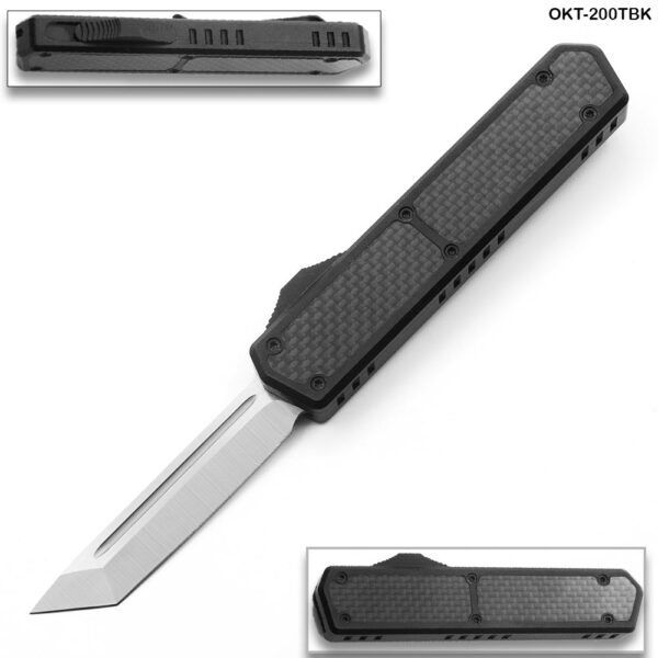 Red Strike OTF Tactical D-2 Steel CNC Red Alum Handle Auto Knife