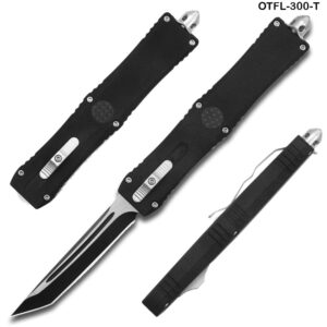Templar Slim OTF Knife Out The Front Tactical  Spear Edge Black Handle