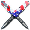 Swift American Flag Swift OTF Knife Single  Edge Serrated Top Edge Blade