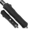Spear Edge Black OTF Knife w/Comfort Grip Handle Double Edge