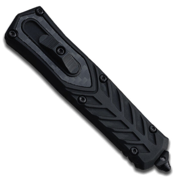 Delta OTF Carbon Fiber Black Double Edge Knife