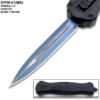 9 "Spear Point Blue Etched OTF Knife Tactical Edge Black Handle