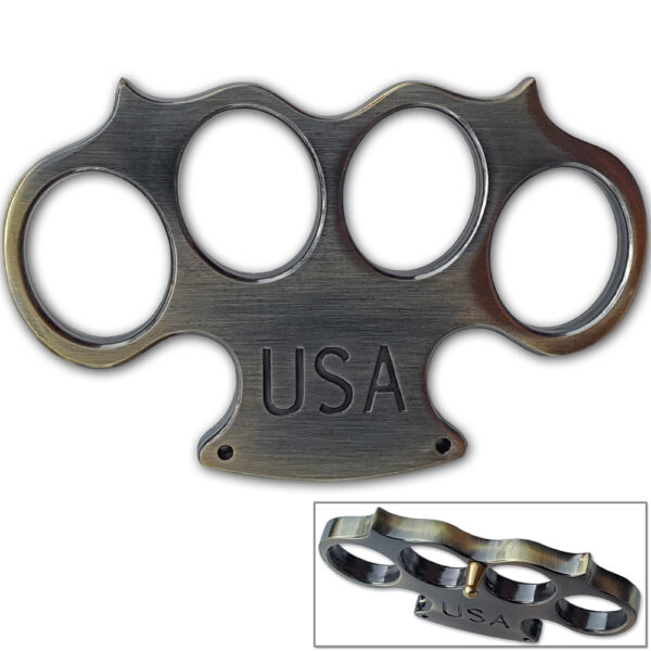 USA Heavy Duty Champaign Belt Buckle & Knuckle