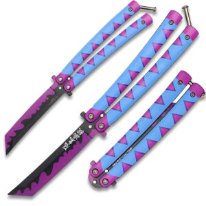 Demon Slayer Tanjiro Kamado's Black Nichirin Trainer Butterfly Knife