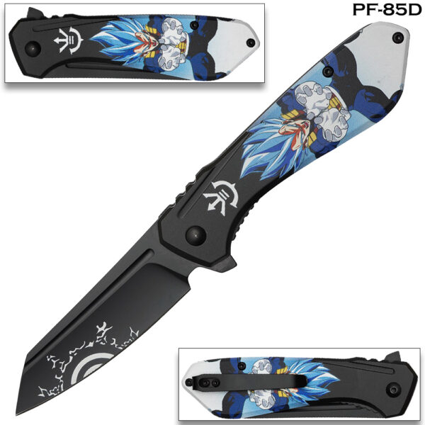 Orange Son Goku Spring Assist Pocket Knife