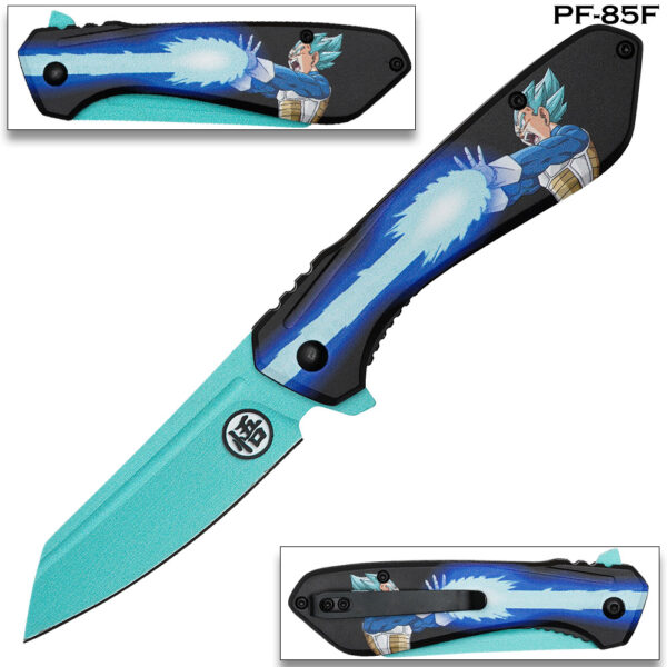 Super Saiyan Vegeta Spring Assist Pocket Knife