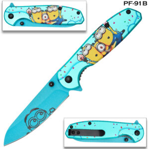 Yellow Minion Spring Assist Pocket Knife
