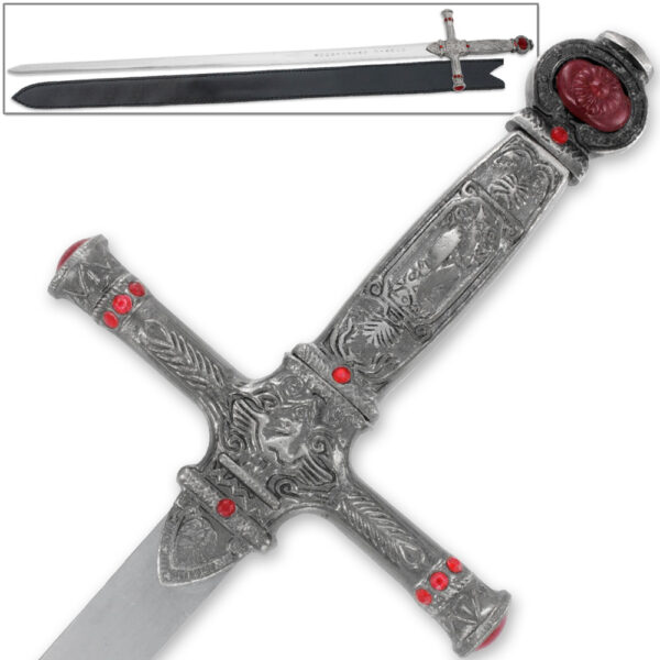 Harry Potter Wizard Sword of Gryffindor All-Metal Godrick w Leather Sheath