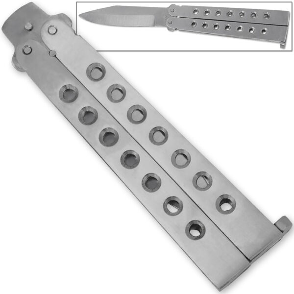 Handmade Balisong Practice Flipper Butterfly Knife ALL STEEL Tooled by Hand