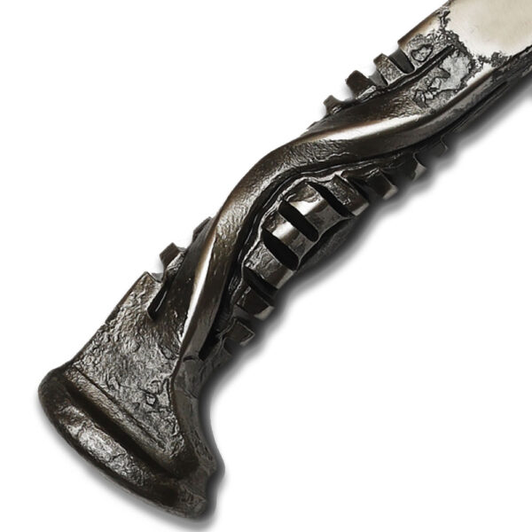 Forged Iron Railroad Twisted Handle Hunter Knife