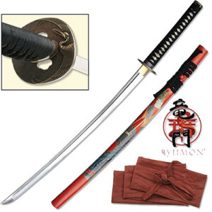 Ryumon - Forged AISI 1060 Phoenix Handmade Katana Sword