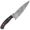 Handmade Damascus Steel Chef Knife Black & Brown Micarta Wood Handle