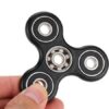 Tri-Spinner Fidget Toy Ceramic EDC Hand Finger Spinner Desk Focus BLACK
