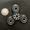 Tri-Spinner Fidget Toy Ceramic EDC Hand Finger Spinner Desk Focus BLACK