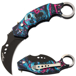 Automatic Karambit  Knife 3D Printed  Demon Skull Handle