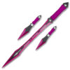 PURPLE NINJA WARRIOR  SWORD 27" OVERALL 2 PCS THROWING KNIFE SET