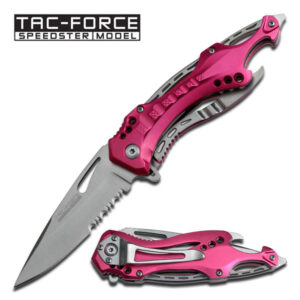 TAC FORCE SPRING ASSISTED KNIFE - LAW ENFORCEMENT - PINK