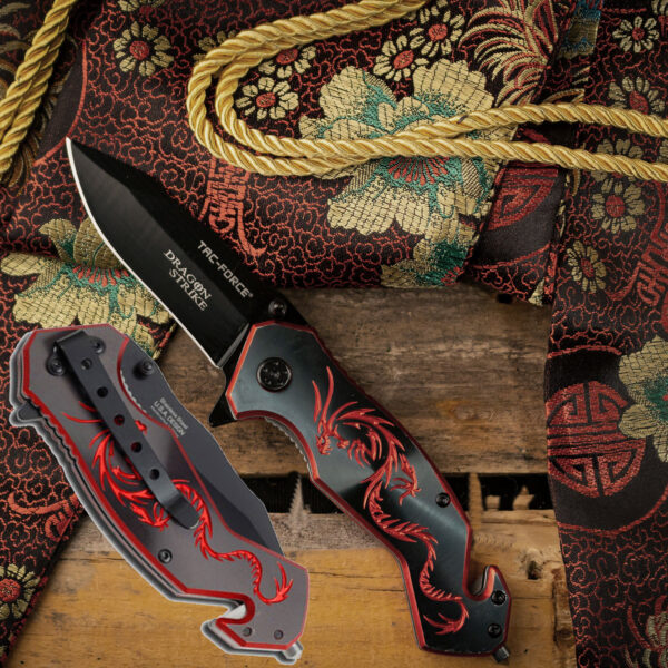 TAC Force Extreme Karambit Assisted Knife Aluminum Blue Black Handle