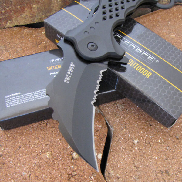 TAC FORCE Speedster Tactical Mammoth Karambit Knife Stealth Black Finish