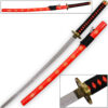 Hachiman Katana of War Japanese Frostbite Sword Tosho Red & Black