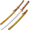 MOSHIRO 1045 Carbon Steel Golden Edition Katana with White Gold Scabbard