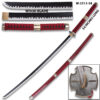 54" One Piece Anime Surgeon of Death Doctor Trafalgar Law Red Wood Sword  w/Plastic Scabbard