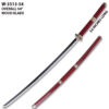 54" One Piece Anime Surgeon of Death Doctor Trafalgar Law Red Wood Sword  w/Plastic Scabbard