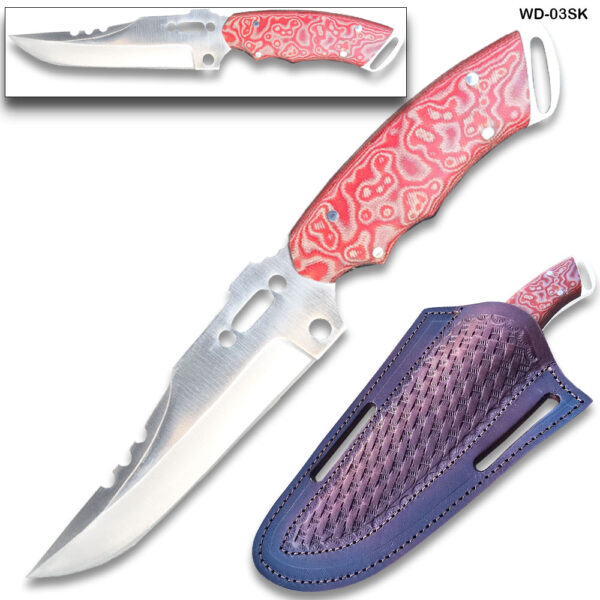 Hand-Forged Twisted Handle Railroad Fixed Blade Knife