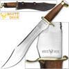 WHITE DEER MAGNUM Dave Dundee Bowie Knife Jungle Sawback Seratted Spine w Wood Handle