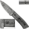 White Deer Tactical Polycarbonate Damascus Fixed Blade Knife FULL PATTERN TANG Clear Grips