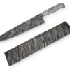 White Deer Damascus Steel LONG FIRE Pattern Billet Forge Welded 10in x 2in x 5.5mm Raw