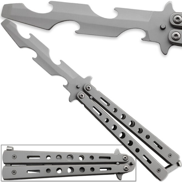 Bottle Popping Balisong Training Butterfly Knife Style Can Openr
