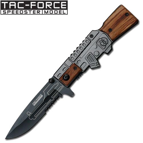 Police" M-16 Style Spring Assist Knife