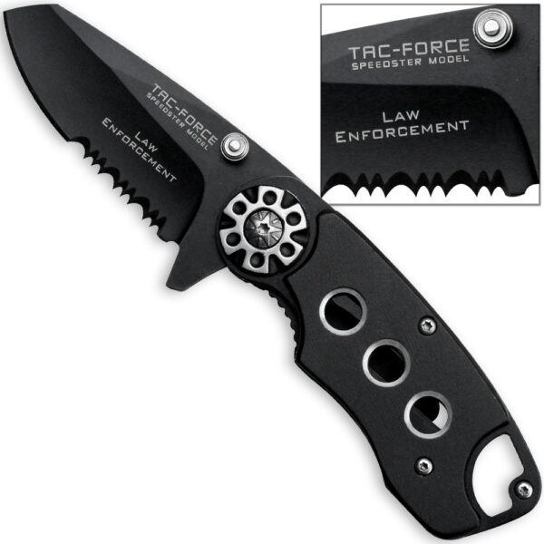 TAC Force Speedster Law Enforcement Spaypoint Knife Assisted-O Carry Knife