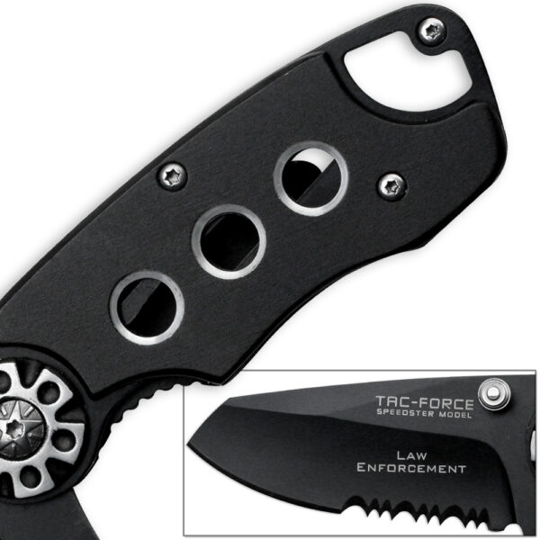 TAC Force Speedster Law Enforcement Spaypoint Knife Assisted-O Carry Knife