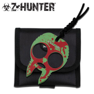 Zombie Hunter Knuckle Buckles - Green Red with Red Splash