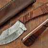 WHITE DEER SPEY BLADE Damascus Steel Hunting Skinner Knife Cocobolo Hardwood Handle