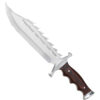Texas Longhorn Spiked Full Tang Bowie Knife 15in w/ Sheath & Hardwood Handle